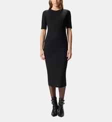 Robe midi en maille façon dentelle Pinko