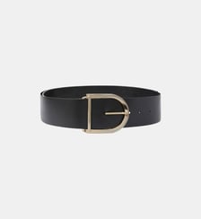 Ceinture large en cuir et cuir nappa de 6 cm à maxi boucle Pinko