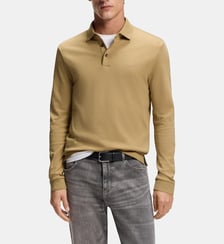 Polo en coton biologique avec logo brodé BOSS
