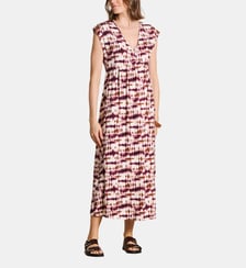 Robe midi col V à imprimé tie & dye La Fée Maraboutée