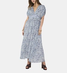 Robe Imprimée Fluide Blue Maison 123