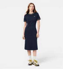 Robe t-shirt jersey liserés Lacoste
