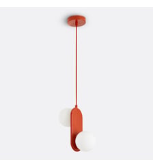 Suspension double métal fer et opaline La Redoute Interieurs