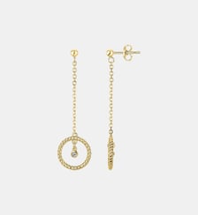 Boucles d'oreilles États d'Âme en Plaqué Or avec diamant blanc La Garçonne Diamant