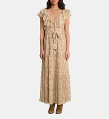 Robe longue à fleurs et volants - ARLENE Pablo