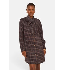 Robe Droite À Carreaux Col Lavallière Parsy Maison 123