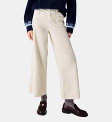 Pantalon large en velours côtelé Maje