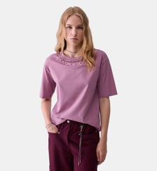 T-shirt avec broderies bijoux Liu Jo