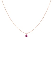 Collier CONFETTI - Rubis cœur 0,50ct - Or rose 750‰ La Brune & La Blonde