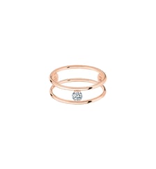 Bague HULA HOOP Solitaire - Diamant 0,20ct - Or rose 750‰ La Brune & La Blonde