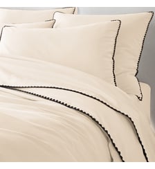 Housse de couette en coton lavé, brodée La Redoute Interieurs
