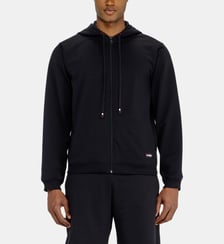 Sweat à capuche en mélange de coton gratté Diesel