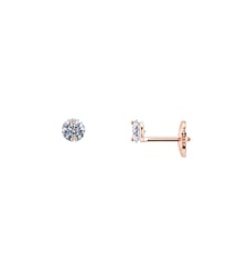 Puces d'oreilles 360° - 2 diamants, poids total 0,40ct approx. - Or rose 750‰ La Brune & La Blonde