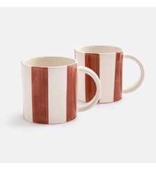 Lot de 2 mugs rayés, en faïence La Redoute Interieurs