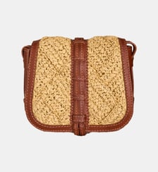 Sac En Cuir Et Paille Lucien Mini Maison 123