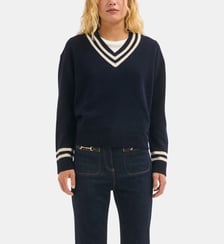 Pull col V en laine bicolore - ROSABEL Pablo