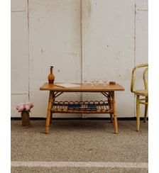 Table d'appoint en rotin Francine N°978- Produit chiné Debongout