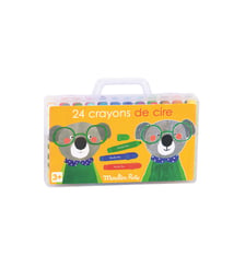 Boîte de 24 crayons de cire Les Popipop Moulin Roty