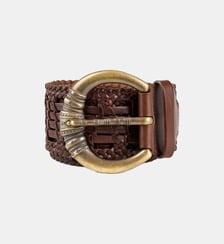 Ceinture large en cuir tressé Blemence Ba&sh