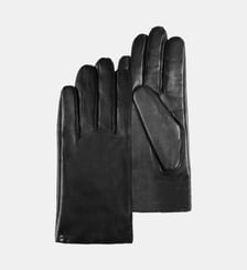 Gants tactiles en cuir d'agneau - doublés micro fausse fourrure Isotoner
