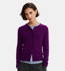 Cardigan droit en cachemire et soie Bompard