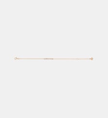 Bracelet souple sur chaîne Funambule en Plaqué Or avec diamant blanc La Garçonne Diamant