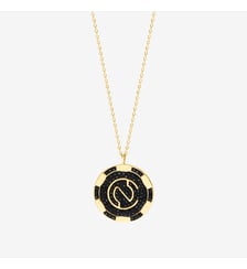 Collier doré jet jeton - casino Caroline Najman