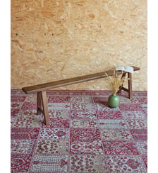 Banc de ferme en bois Antoine N°427- Produit chiné Debongout