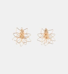 Boucles d'oreilles clips - fleurs filaires dorées Balaboosté