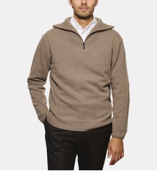 Pull camionneur camel en laine et cachemire Atelier Privé