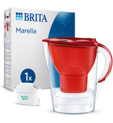 Carafe filtrante Marella rouge + 1 cartouche Maxtra Pro Brita