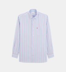 Chemise oxford rayée en coton Serge Blanco