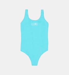 Maillot de bain une pièce en lycra avec logo numérique MM6 Maison Margiela