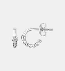Demi-créoles Indécise en Argent avec diamant blanc La Garçonne Diamant
