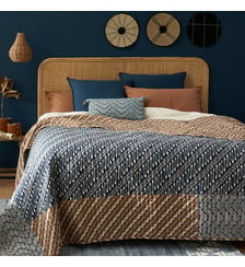Couvre-lit Kantha coton lavé La Redoute Interieurs
