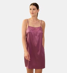 Nuisette Silk'n Lace en soie et dentelle rose Maison Lejaby