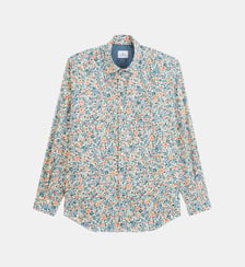 Chemise manches longues coton imprimé fleurs Serge Blanco