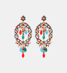 Boucles d'oreilles pendantes tiges percées   - Chiara Satellite