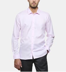 Chemise rose en twill coupe cintrée Atelier Privé
