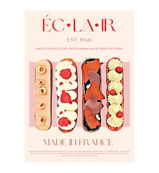 Poster Nazma Khokhar - French Pastry Delight Poster & Frame