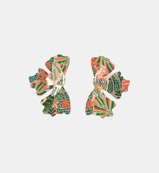 Boucles d'oreilles demi feuilles Balagane imprimé jungle Balaboosté