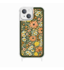 Coque de téléphone glossy foulard orange avec anneaux pour iPhone 14 La Coque Française