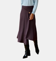 Jupe longueur midi asymétrique uni JORIE La Petite Etoile