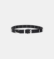 Ceinture en cuir avec clous rectangulaires 3 cm Pinko