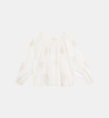 Blouse manches longues col tunisien  imprimé broderie BLAZIA La Petite Etoile