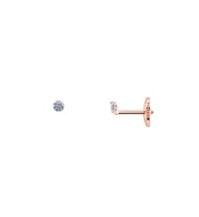 Puces d'oreilles 360° - 2 diamants, poids total 0,14ct approx. - Or rose 750‰ La Brune & La Blonde