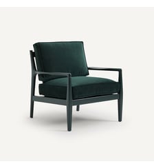 Fauteuil velours et structure laquée AM.PM