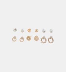 Set de 6 paires de puces d'oreilles perles Balaboosté