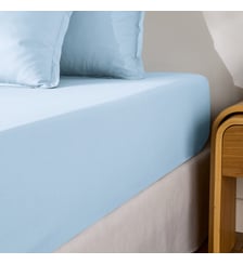 Drap housse en percale coton, 80 fils, bonnet 30 cm La Redoute Interieurs