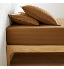 Drap-housse en satin de coton lavé, 118 fils La Redoute Interieurs